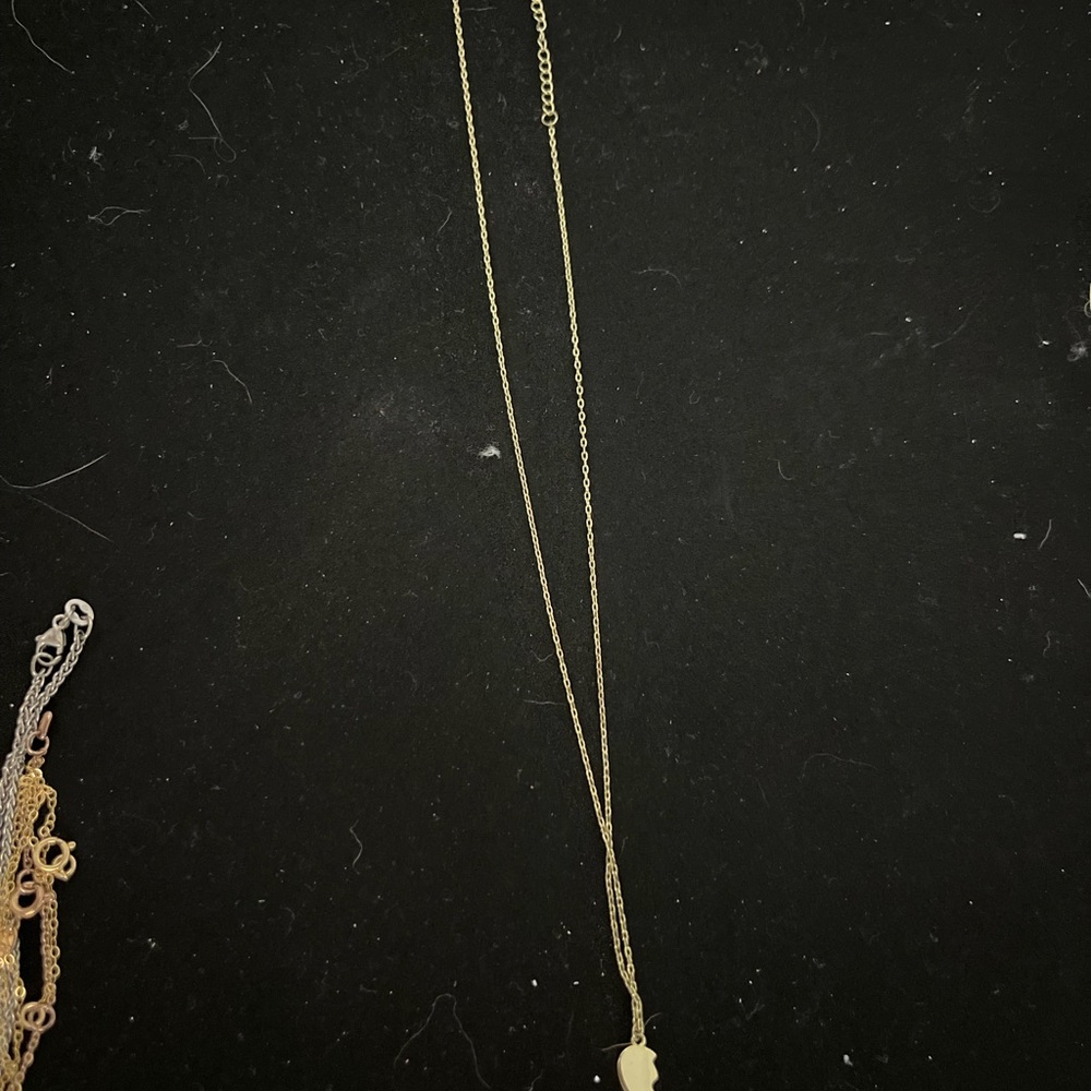 Elegant Gold Necklace half heart